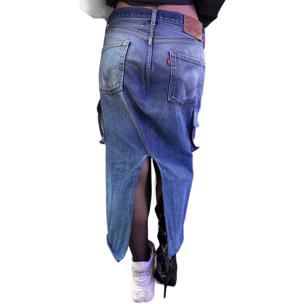 Levi s jeans Reworked in cargo skirt